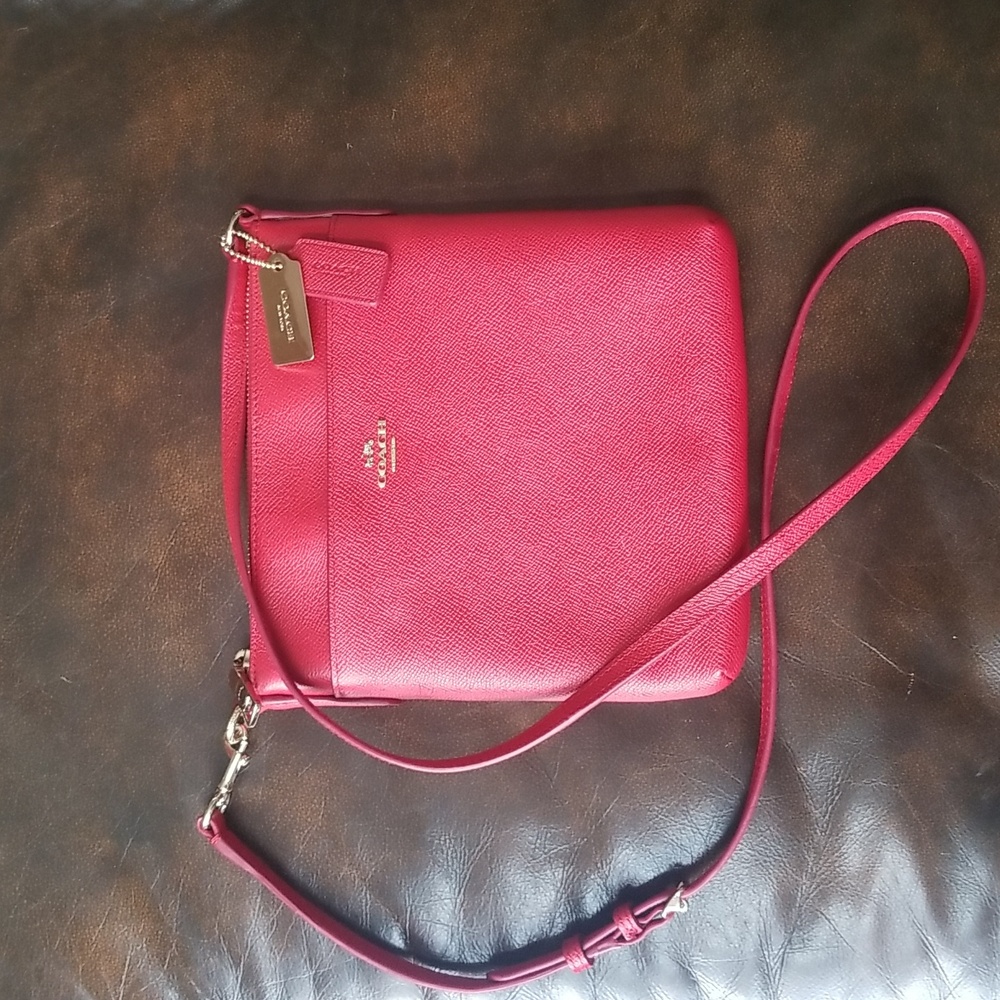 Coach Mini Rowan Leather Crossbody Top Zip Purse